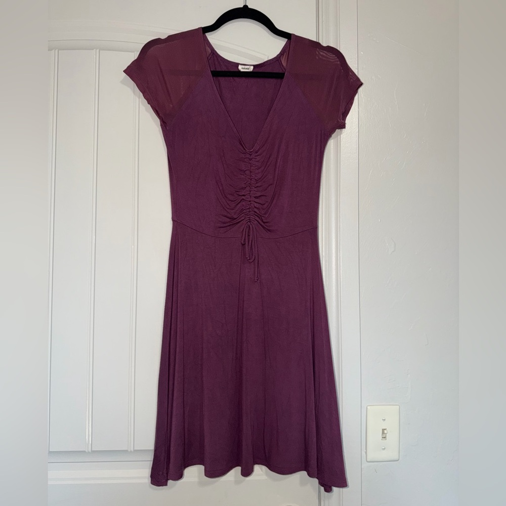 Garage Deep Purple V-Neck Blouse